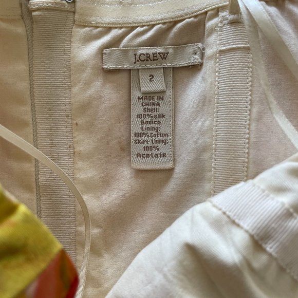 J Crew silk floral watercolor strapless mini dress - Picture 5 of 5